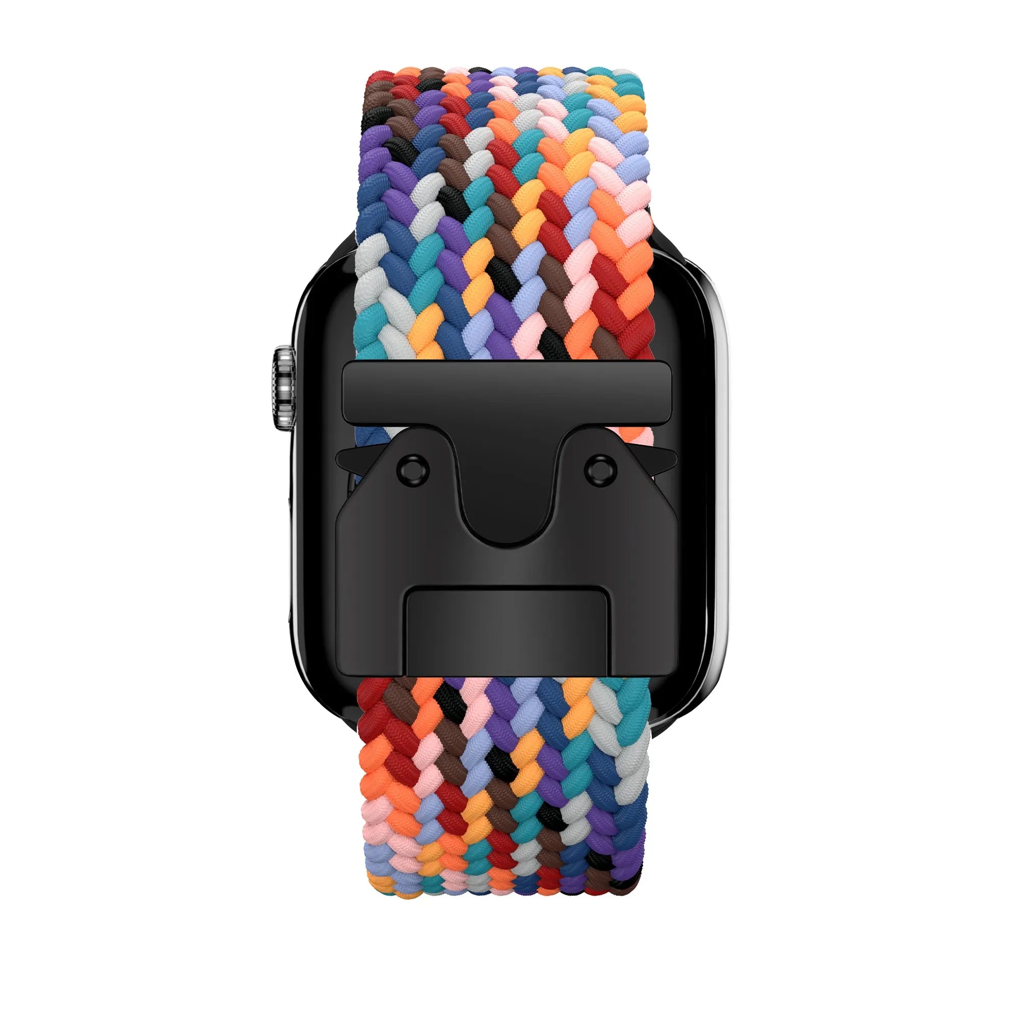 Bandz Bracelet nylon tressée avec P-buckle Apple Watch (arc-en-ciel)