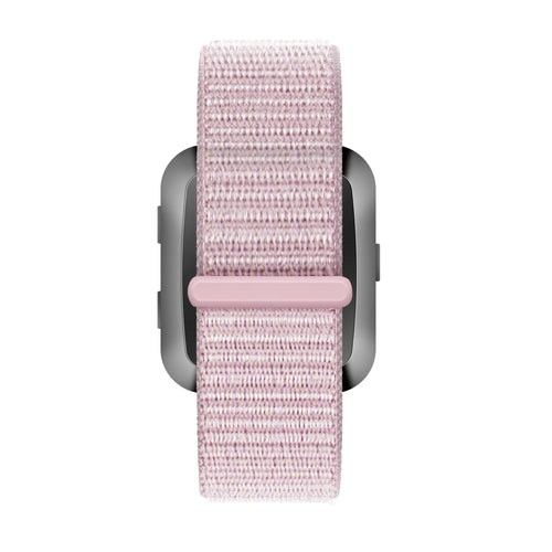 Nylon Strap 'Classic', pink, on a watch, direct front view