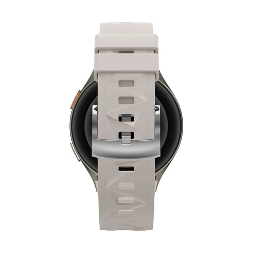 Silicone Strap 'Easy Fit', starlight, on a watch, direct front view