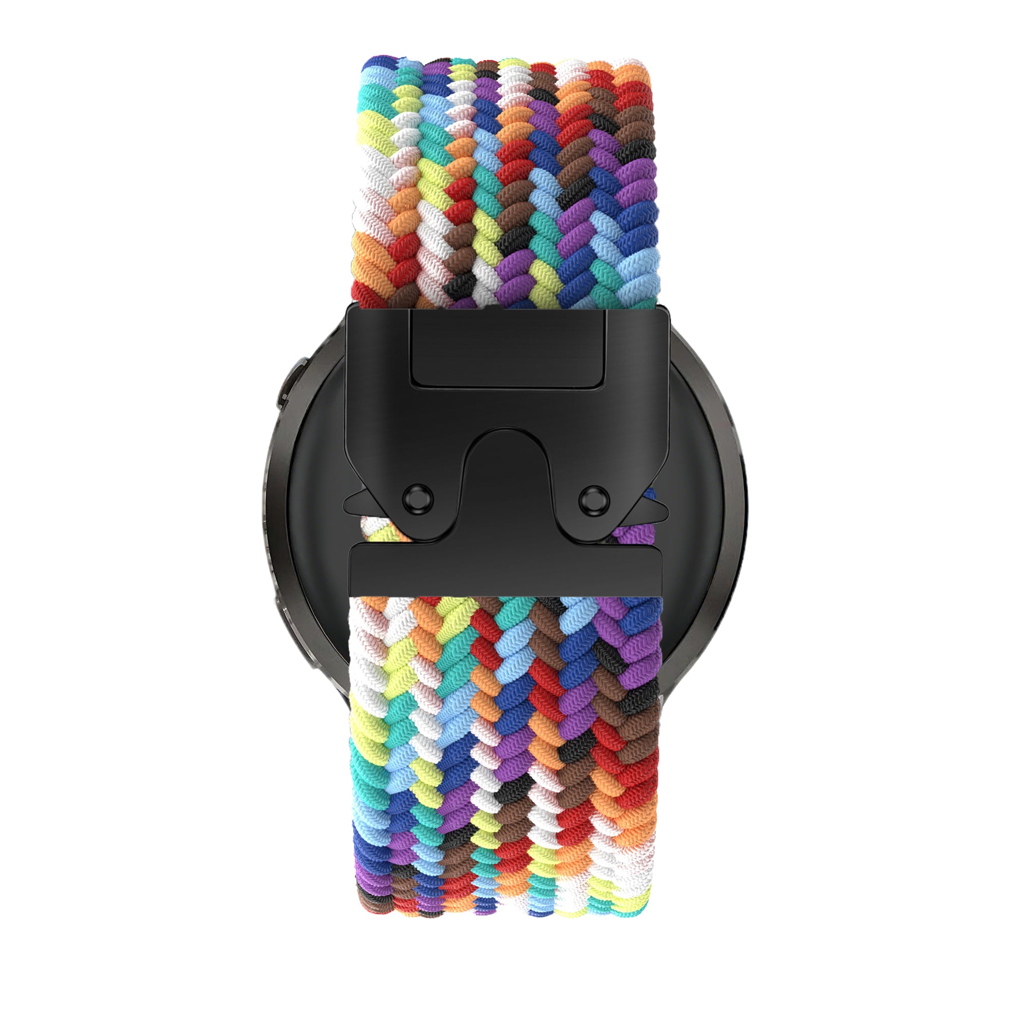 Bandz Bracelet tressé 'Parachute' Garmin Vivomove 3s (arc-en-ciel)