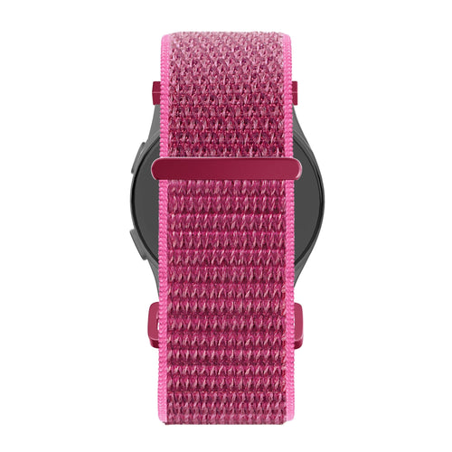 Nylon Loop Strap, dragonfruit, on a watch, direct front view