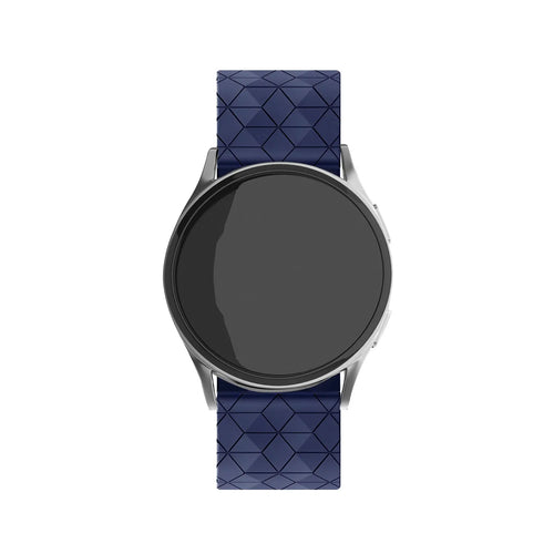 Bracelet silicone 'Hexa' Amazfit Bip 3 (Pro) (bleu foncé)