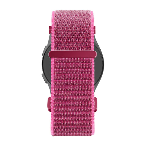 Nylon Loop Strap, dragonfruit, on a watch, direct front view
