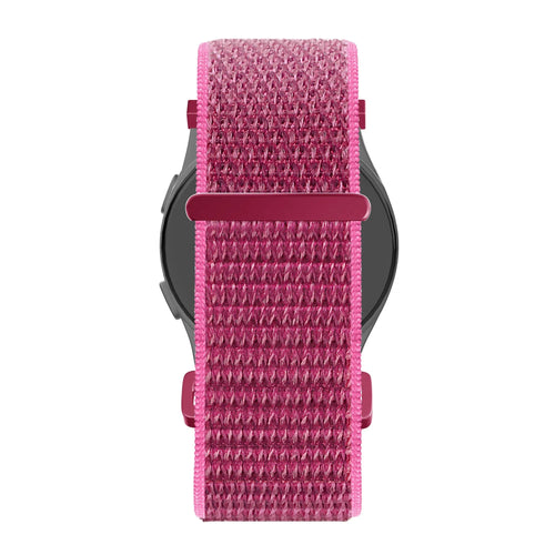 Nylon Loop Strap, dragonfruit, on a watch, direct front view