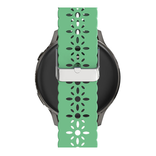 Bandz Garmin Venu 2 Plus Silicone Strap 'Lace' (Light Green)