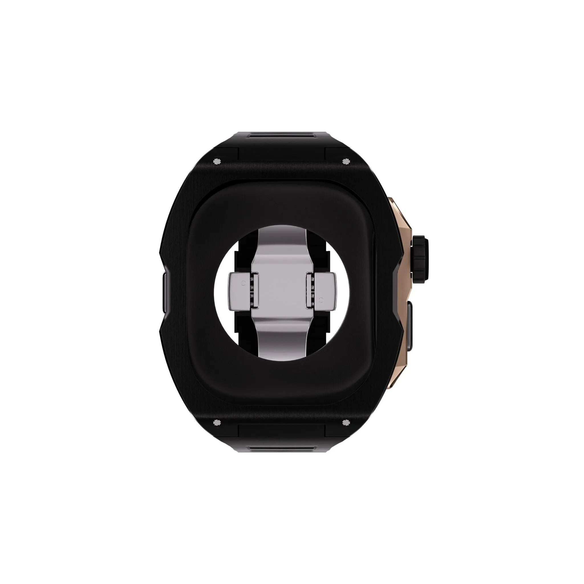 Reqior Boîtier avec bracelet en caoutchouc Apple Watch Ultra (noir/rose or)