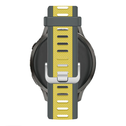 Bandz Bracelet dual sport avec boucle Garmin Forerunner 265 (gris/jaune)
