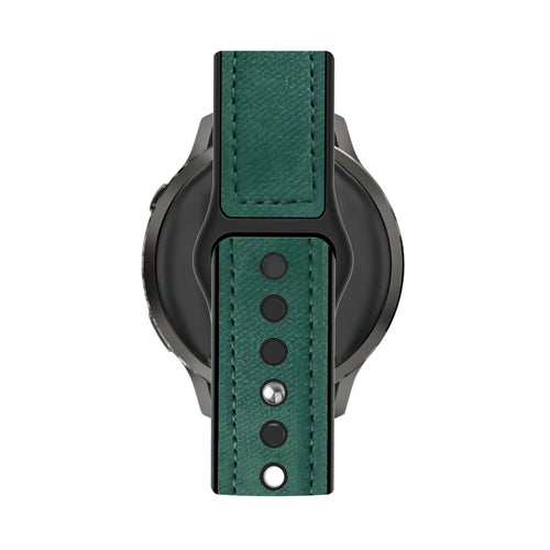 Bandz Garmin Vivomove Style Leather Strap 'Hybrid' (Green)