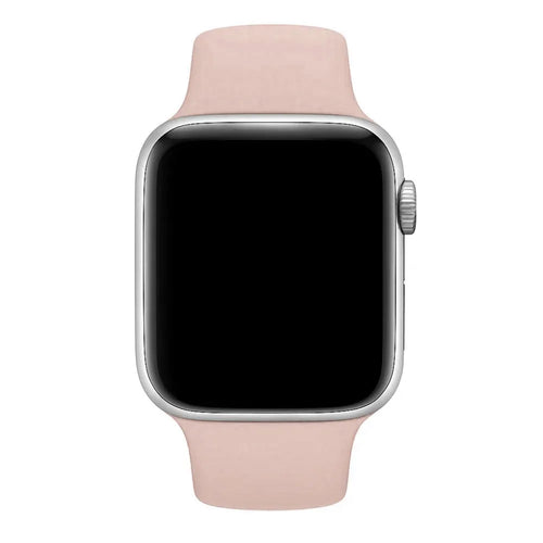 Bracelet silicone Apple Watch (rose clair)