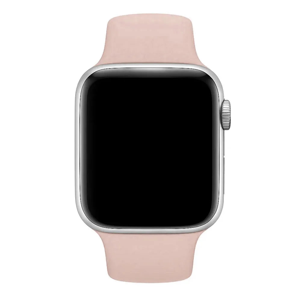 Bracelet silicone Apple Watch (rose clair)