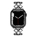 Bracelet acier diamant Apple Watch Ultra (noir)