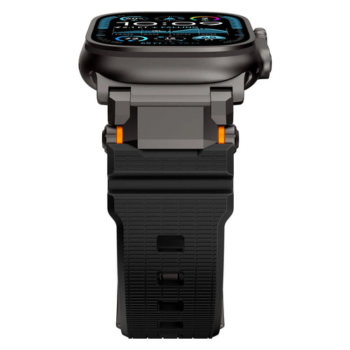 Bracelet silicone 'Adventurer' Apple Watch (noir avec noir)