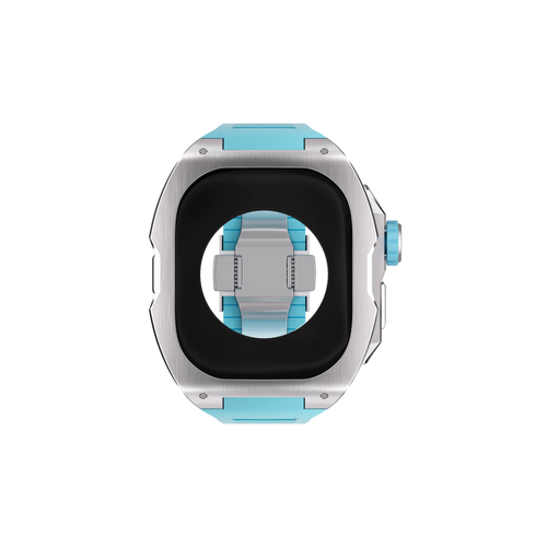 Reqior Boîtier avec bracelet en caoutchouc Apple Watch Ultra (bleu)