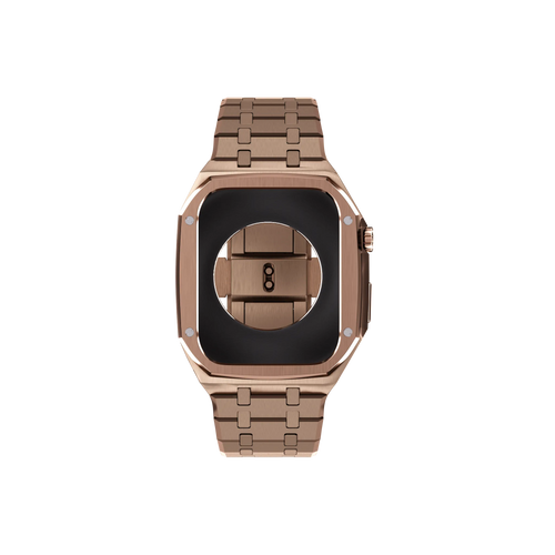Reqior Apple Watch 45mm Case with Steel Strap (Rose Gold)