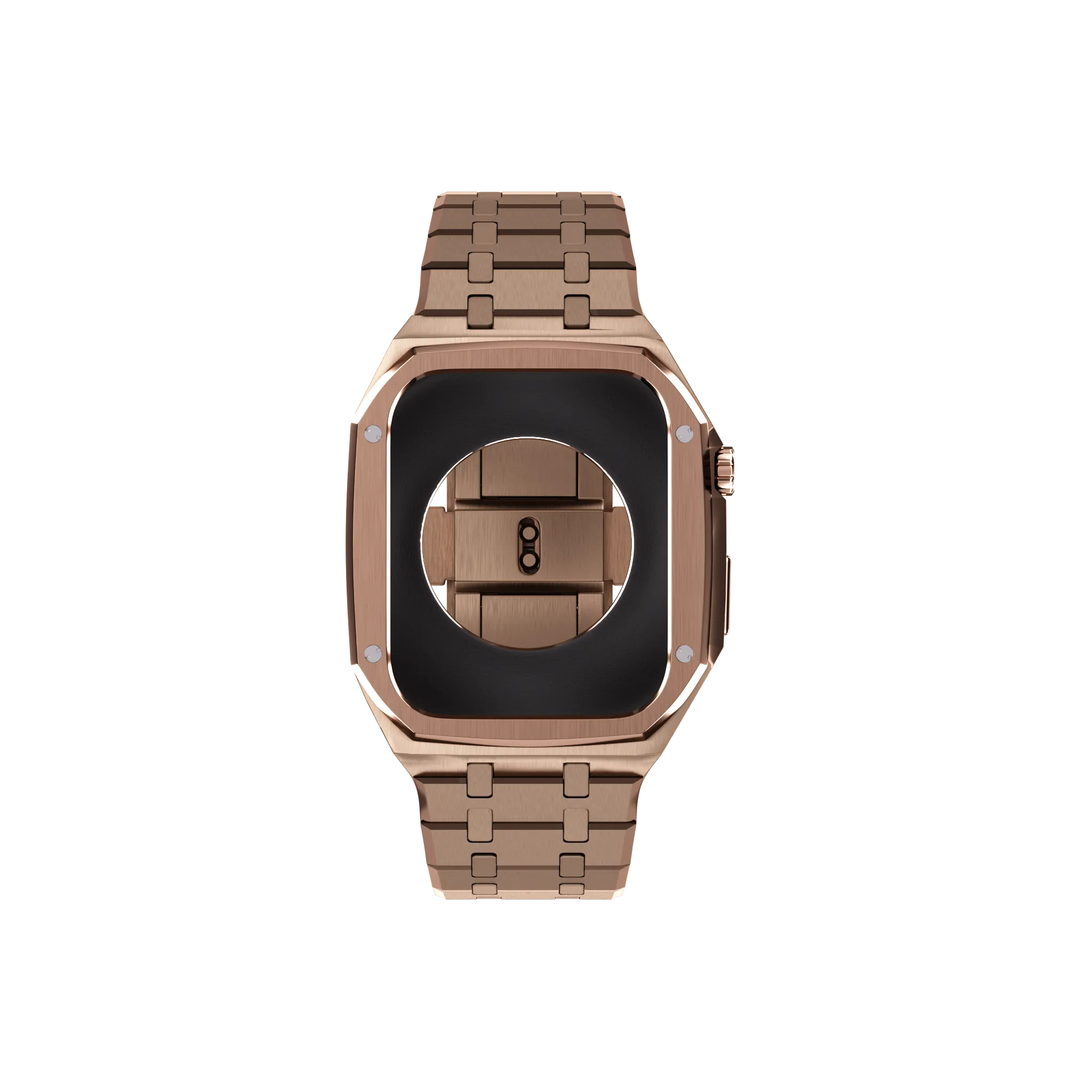 Reqior Apple Watch 45mm Case with Steel Strap (Rose Gold)