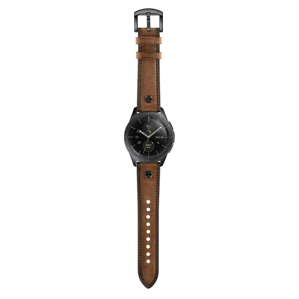Suunto Run Leather Strap with Screw (Dark Brown)