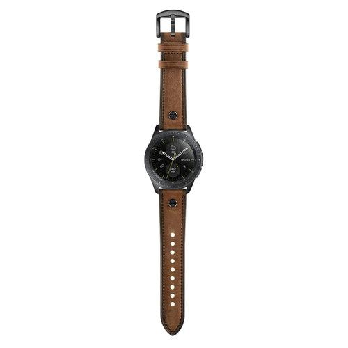 Bracelet cuir vissé Polar Vantage M3 (brun foncé)
