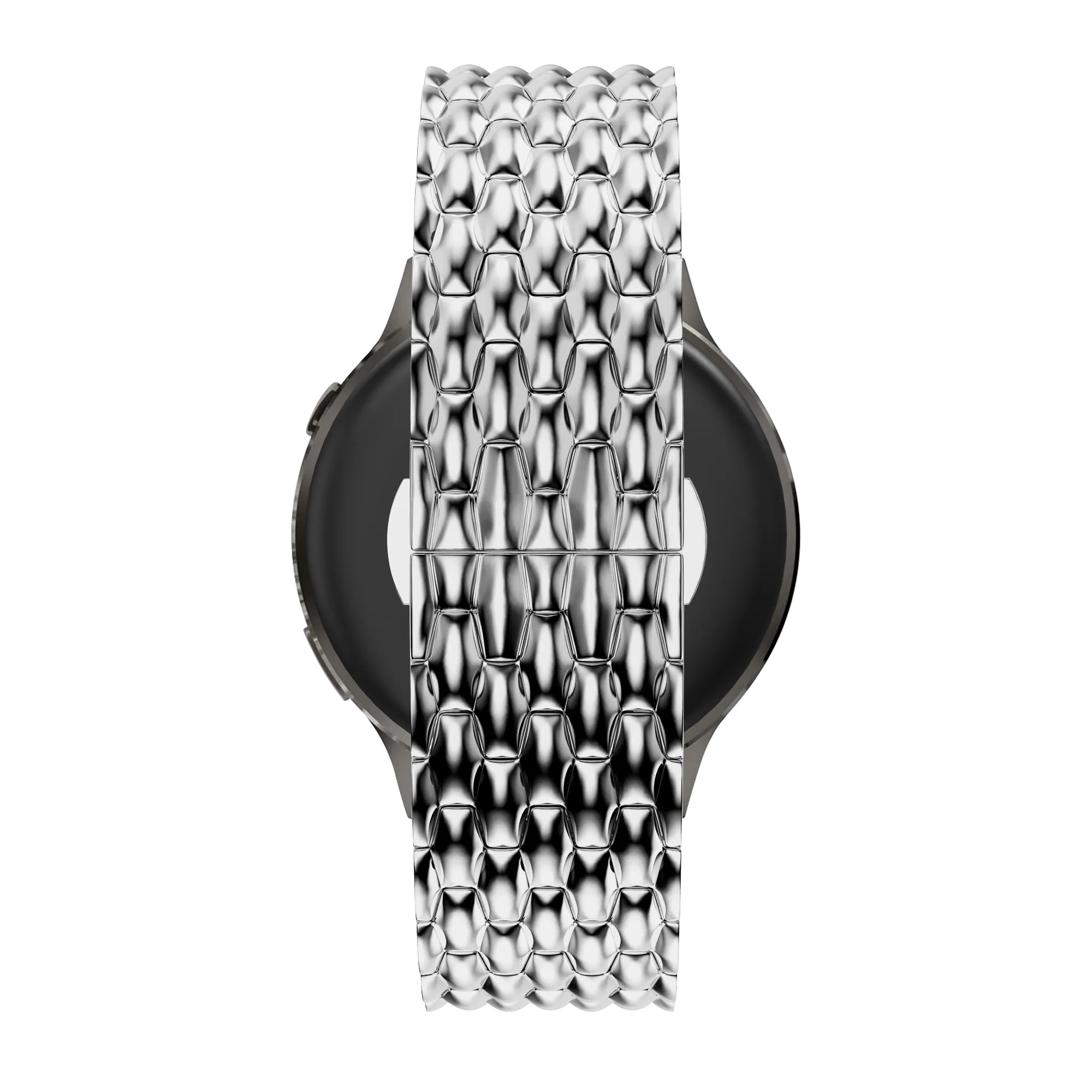 Bandz Bracelet acier 'Dragon' Garmin Forerunner 170 (argent)