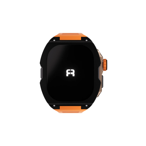 Reqior Boîtier avec bracelet en caoutchouc Apple Watch Ultra (noir/orange)