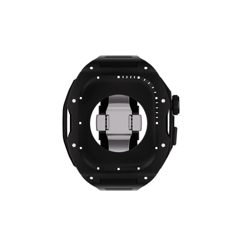 Reqior Apple Watch 45mm Case with Rubber Strap (Black)