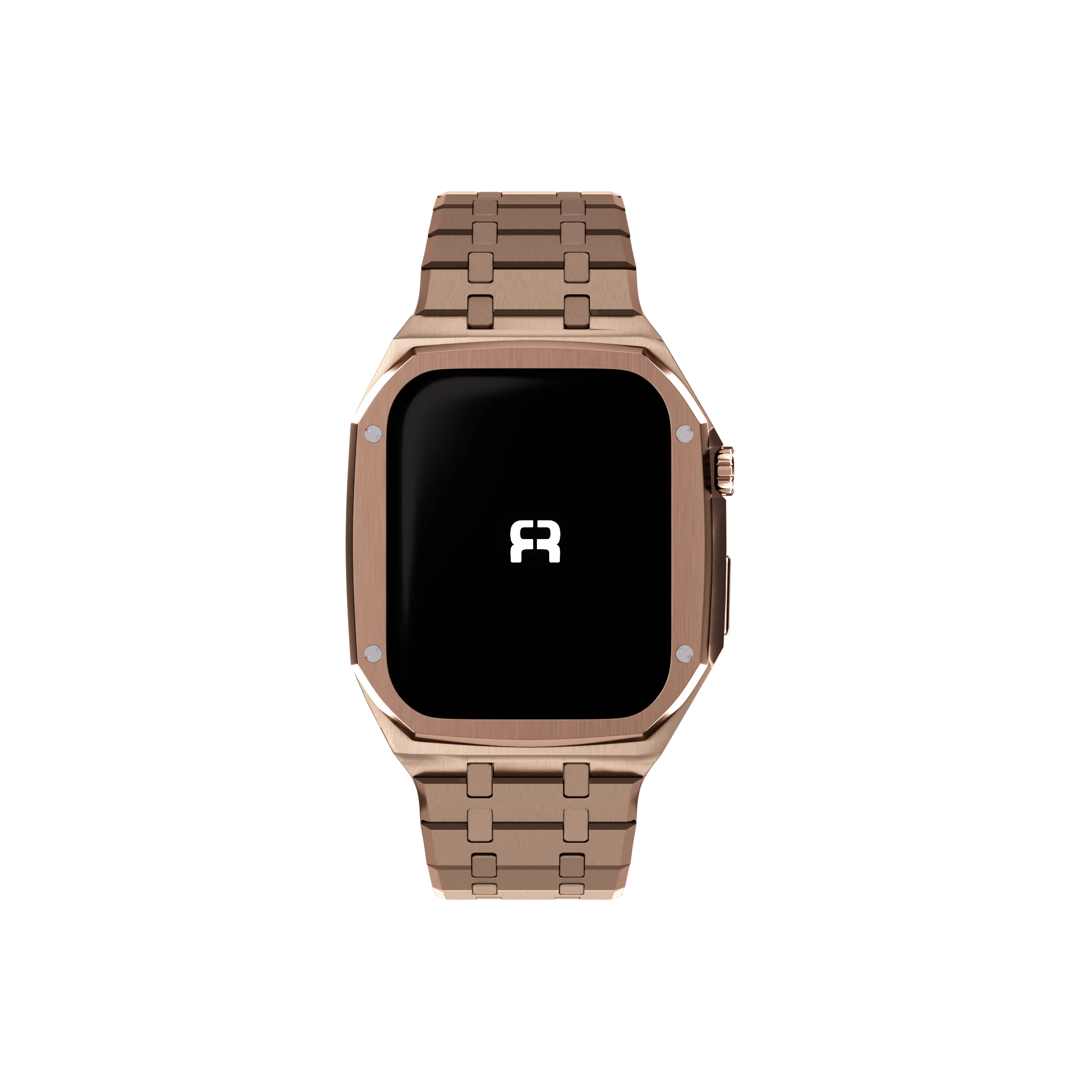 Reqior Boîtier avec bracelet en acier Apple Watch 45mm (rose or)