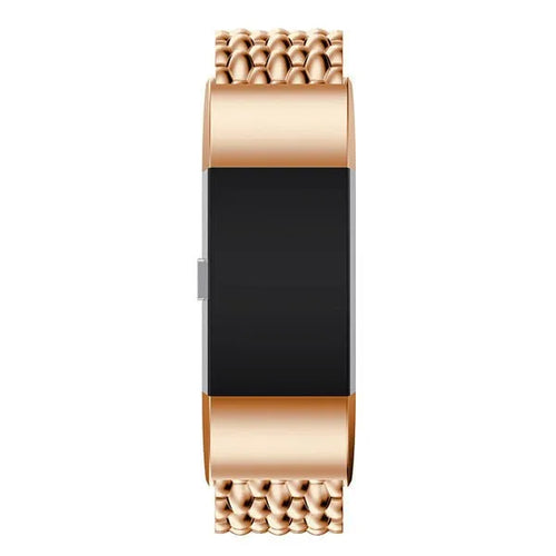 Steel Dragon Strap, rose gold, on a watch, direct front view