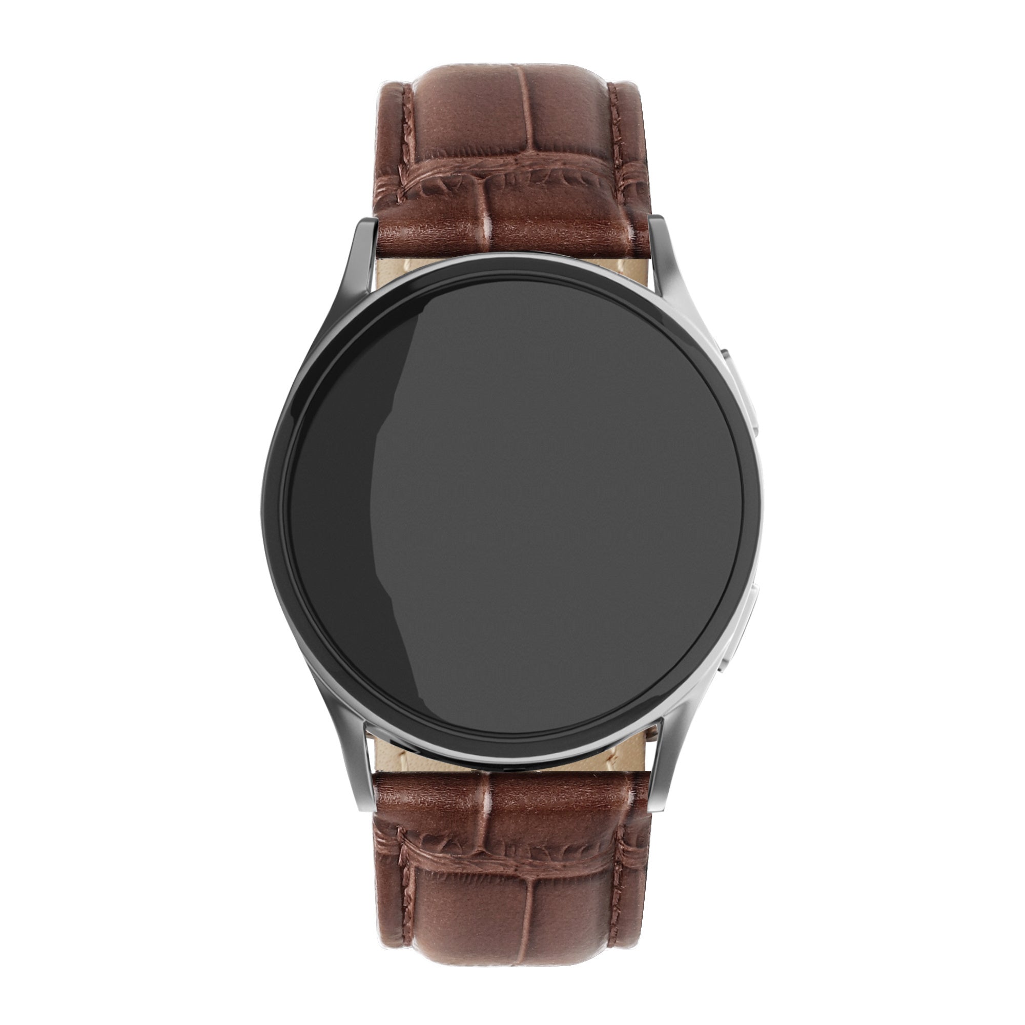 Bracelet montre cuir de crocodile granulaire 20mm - universel (marron)