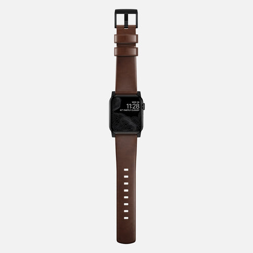 Nomad Bracelet cuir moderna Apple Watch (marron/noir)