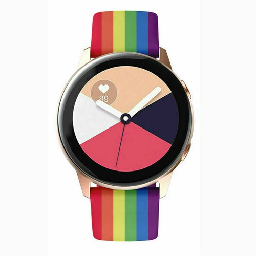 Print Silicone Strap, on a watch, direct front view