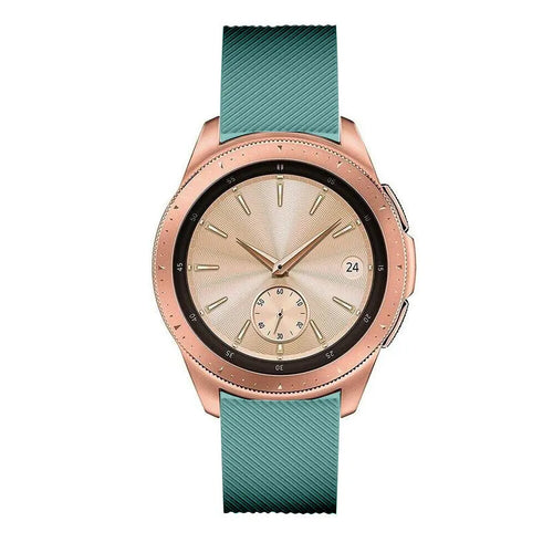 Twill Silicone Strap, on a watch, direct front view