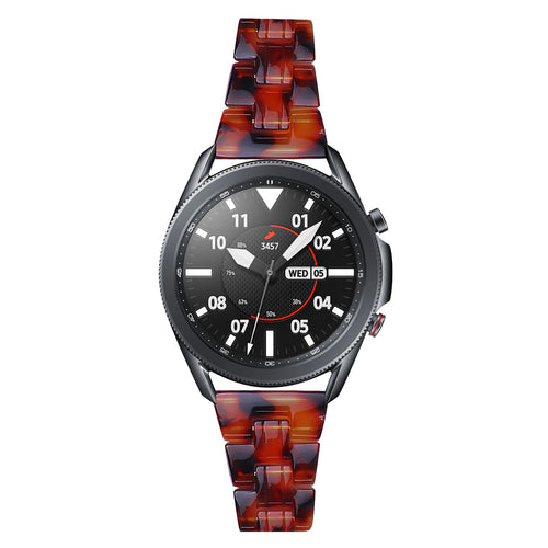Metal Resin Strap, lava, on a watch, direct front view
