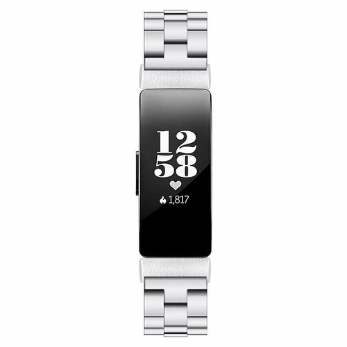 Steel Strap, silver, on a watch, direct front view