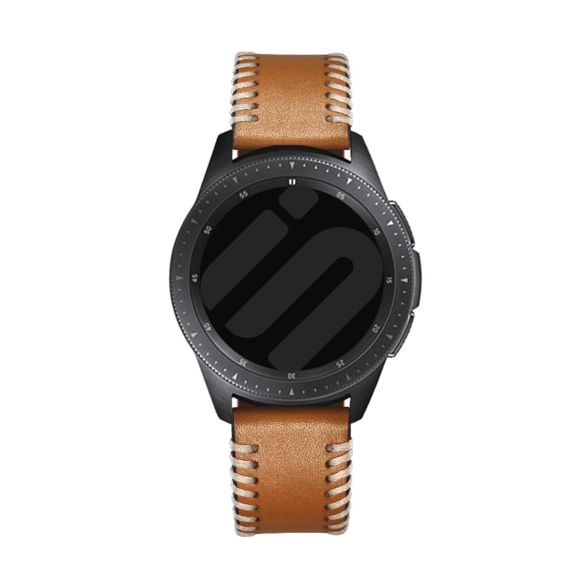 Bracelet cuir cousu Huawei Watch GT 6 46mm (marron)