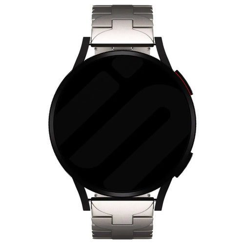 Butterfly Titanium Strap, on a watch, direct front view