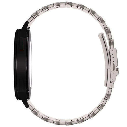 Butterfly Titanium Strap, on a watch, direct front view