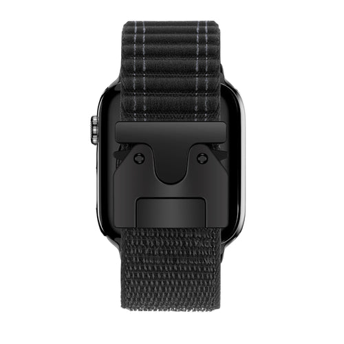 Bandz Bracelet nylon 'Deluxe' boucle en P Apple Watch Ultra (noir)