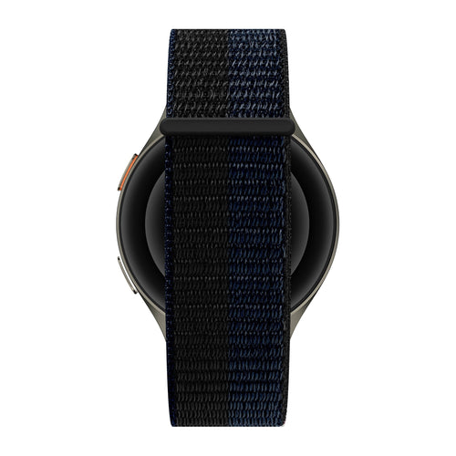 Bandz Bracelet nylon 'Easy Fit' Huawei Watch GT 5 Pro - 46mm (noir/bleu)