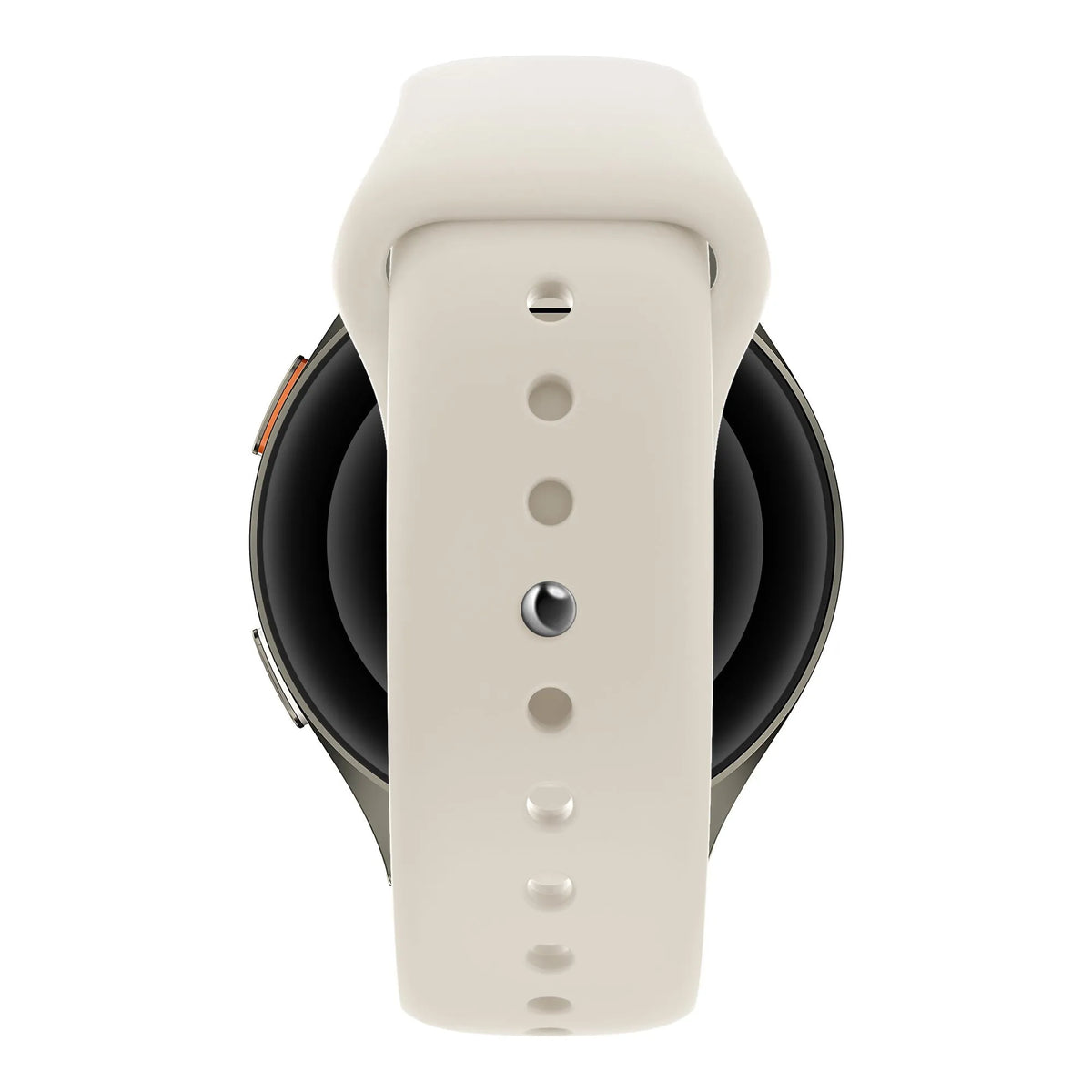 Silicone Sport Strap 'Easy Fit', starburst, on a watch, direct rear view