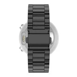 Steel Strap 'Classic', black, on a watch, direct rear view