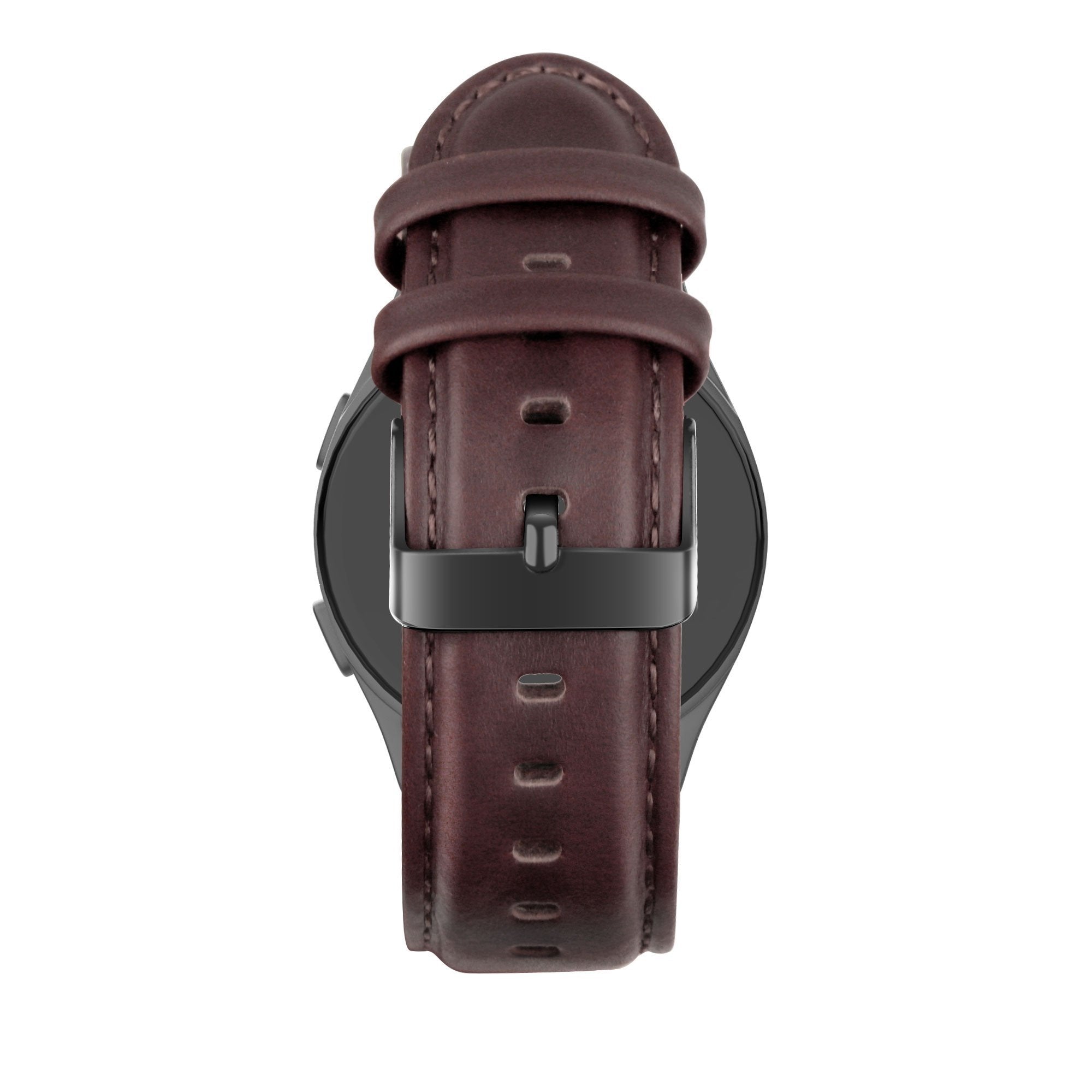 Bandz Bracelet cuir 'Classic' Huawei Watch GT 5 Pro 46mm (marron foncé)