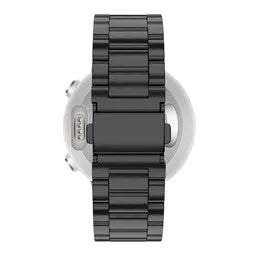 Steel Strap 'Classic', black, on a watch, direct rear view