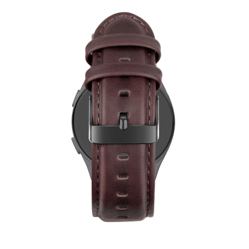 Bandz Bracelet cuir 'Classic' Huawei Watch GT 5 46mm (marron foncé)