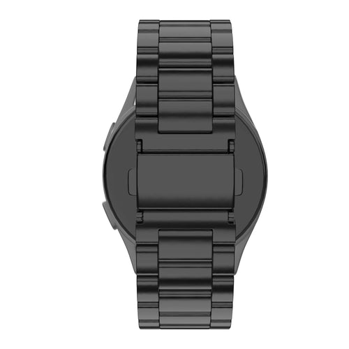 Steel Strap 'Classic', black, on a watch, direct rear view