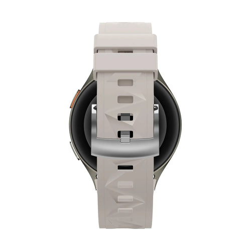 Silicone Strap 'Easy Fit', starlight, on a watch, direct rear view