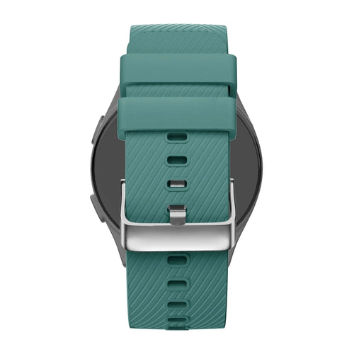 Silicone Strap 'Deluxe', viridian, on a watch, direct rear view