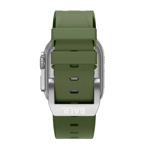 Liquid Silicone Strap, on a watch, direct rear view
