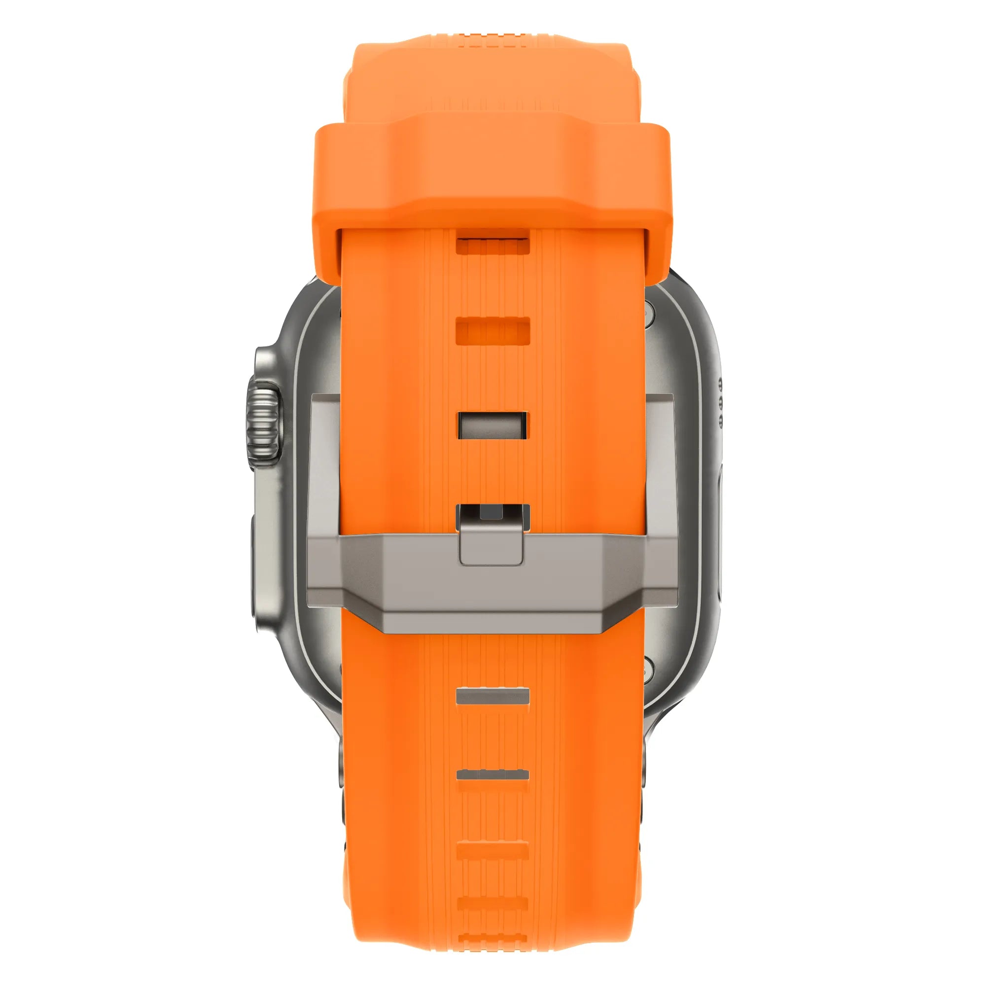 Bandz Bracelet silicone Liquid 'Explorer' Apple Watch (orange avec titane)