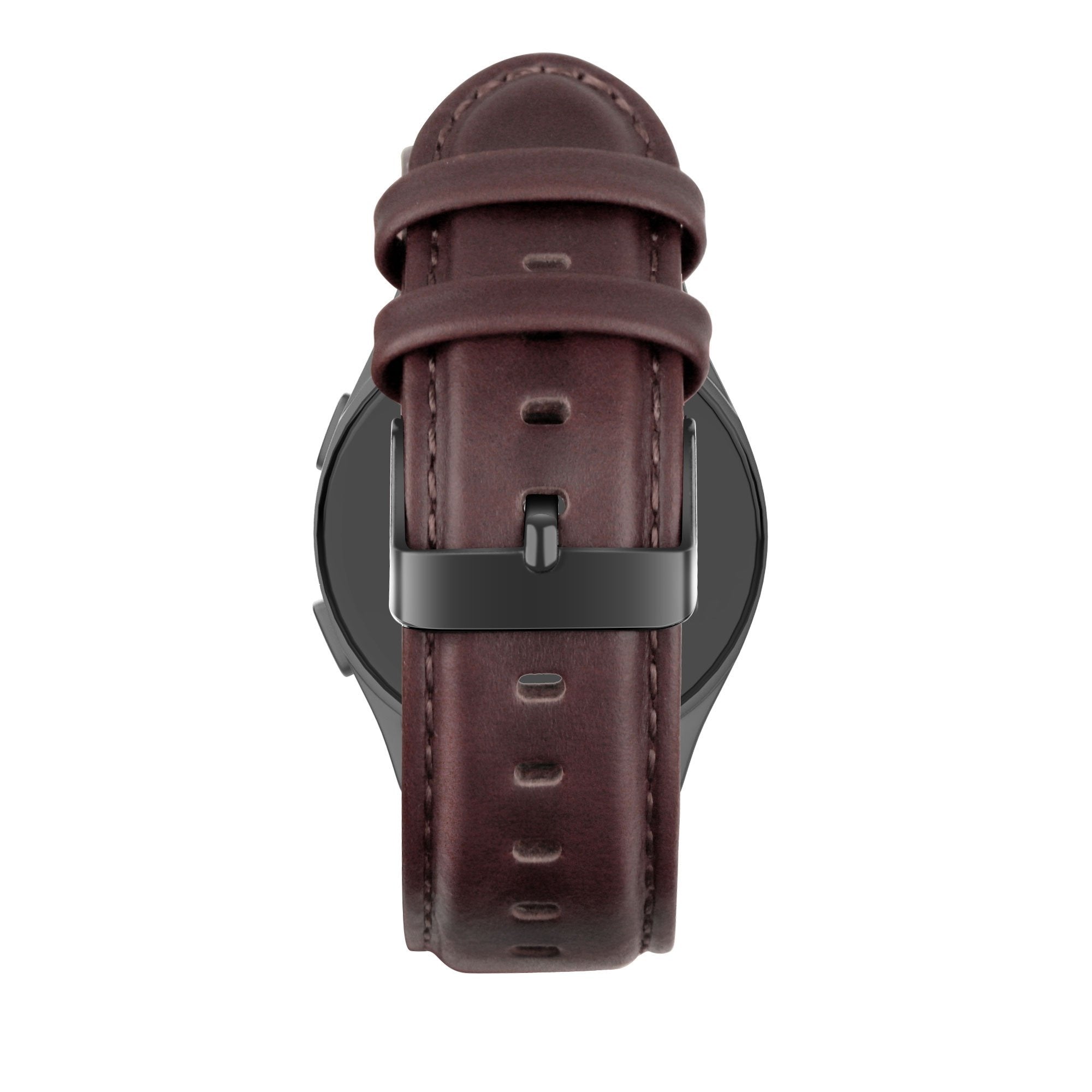Bandz Bracelet cuir 'Classic' Huawei Watch GT 6 Pro - 46mm (marron foncé)