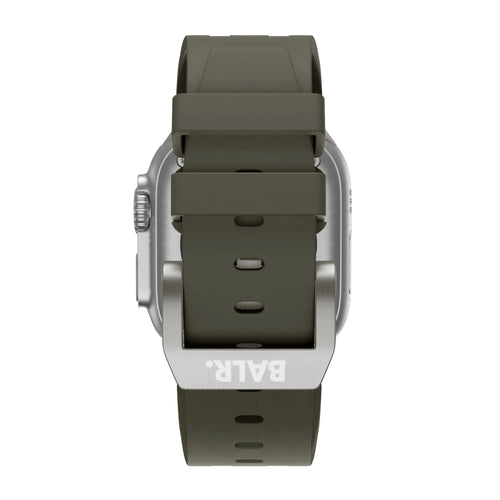 Liquid Silicone Strap, on a watch, direct rear view