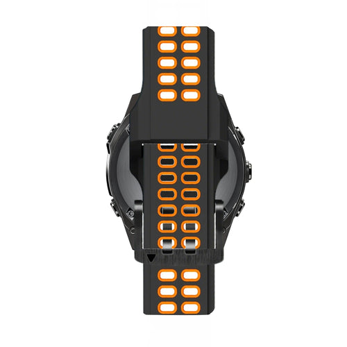 Bandz Bracelet sport avec boucle Garmin Instinct (noir/orange)
